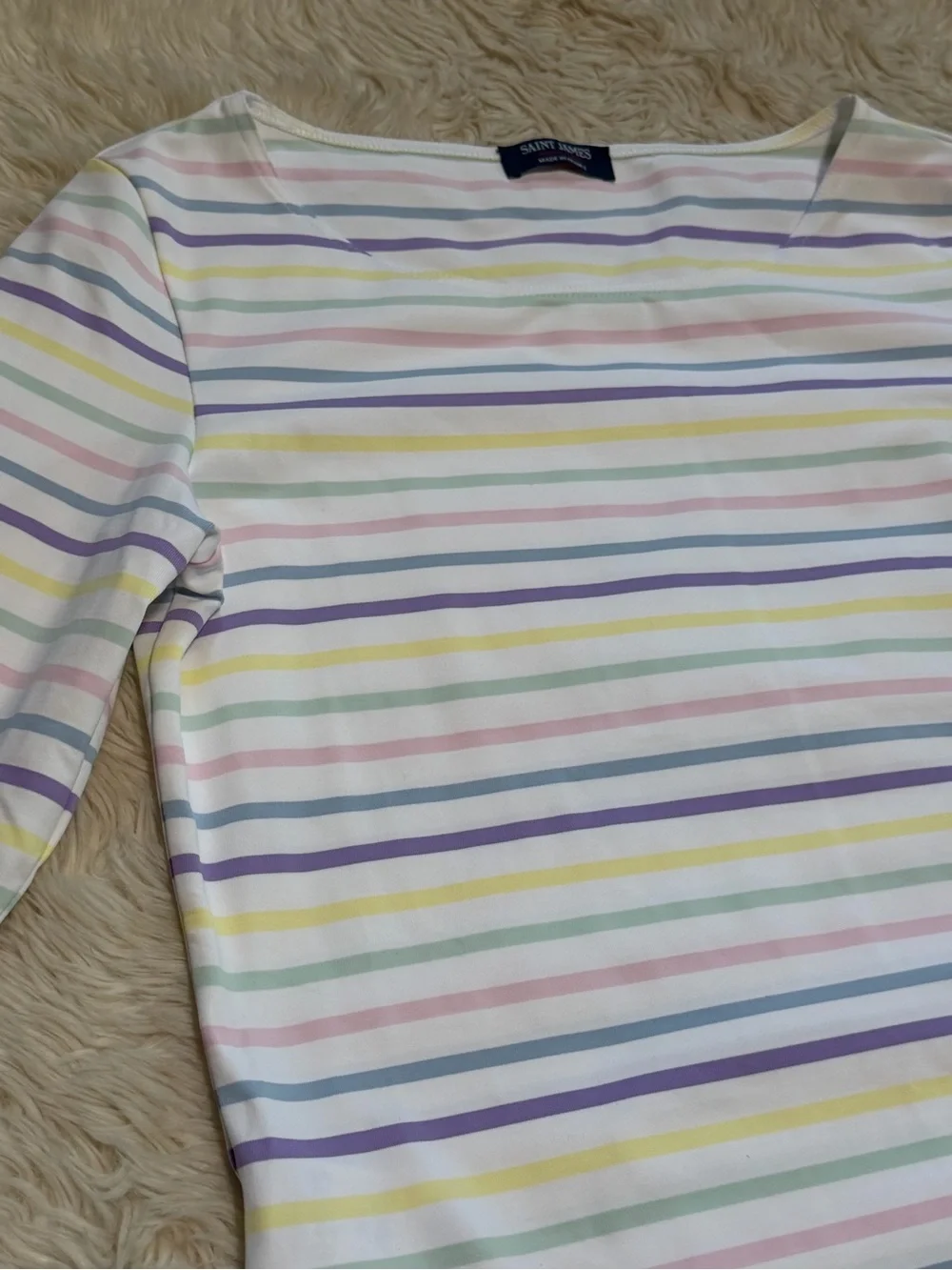 Saint James GARDE-COTE Multicolor Striped Anti-UV Top - Size 8